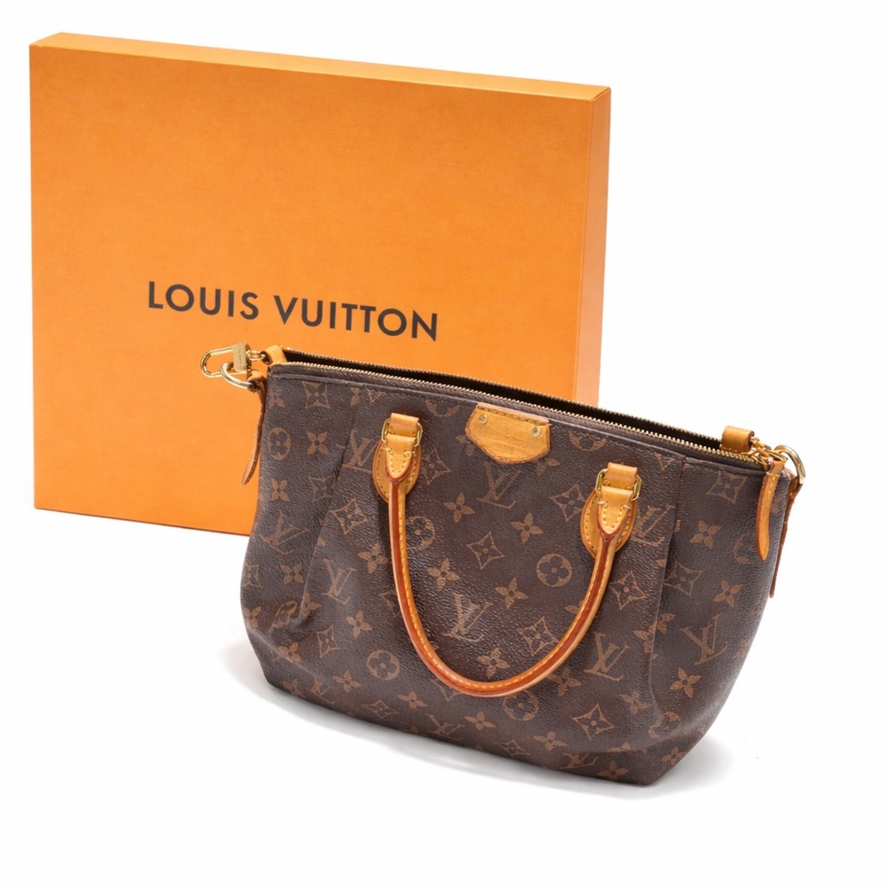 Louis Vuitton Brown Monogram Satchel with Vachetta Trim